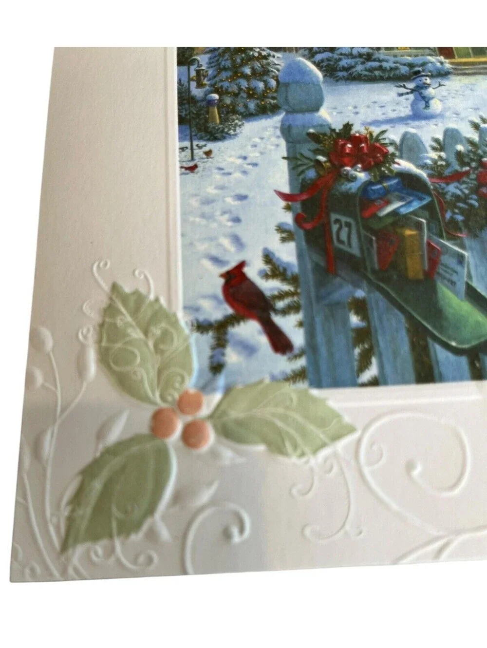 Christmas Cards Embossed 1 Box  12 Cards & Envelopes. New In Box. C101.1